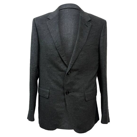 Z Zegna Single-Breasted Blazer in Grey Silk